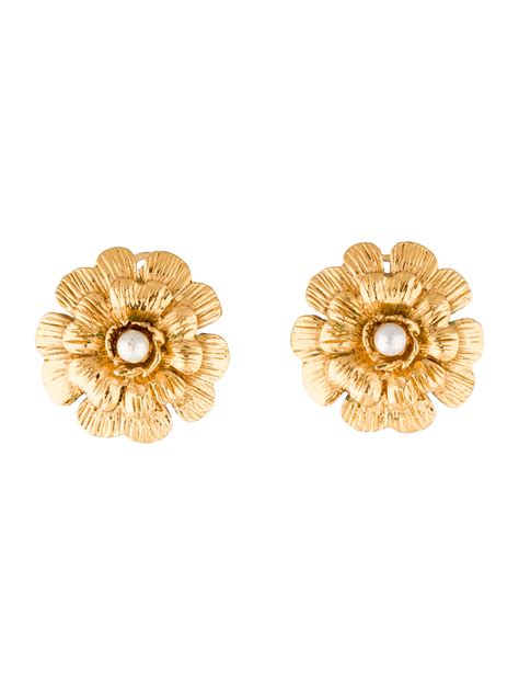 chanel camelia earring